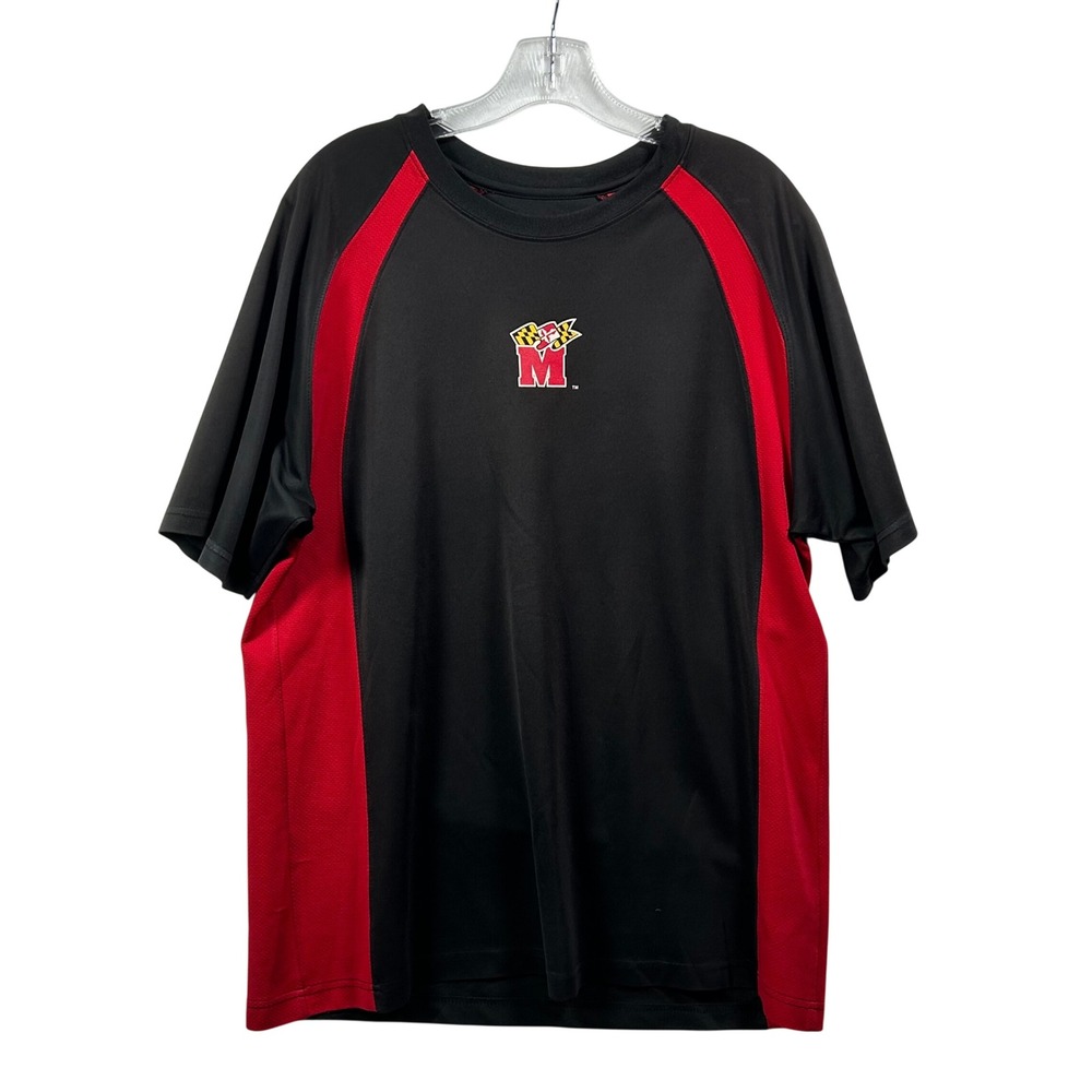 Colosseum Maryland Terrapins Shirt‎ Mens Large Black Red Campus Heritage Tee L